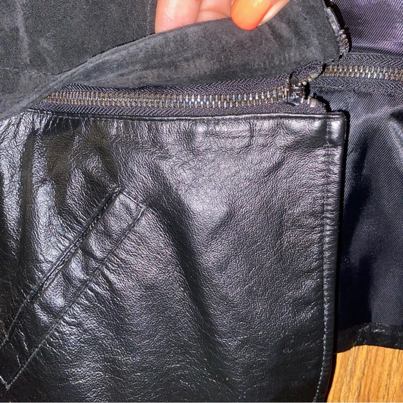 bebe Kate Drop Shoulder Suede & Leather Peplum Convertible Jacket - Picture 8 of 9